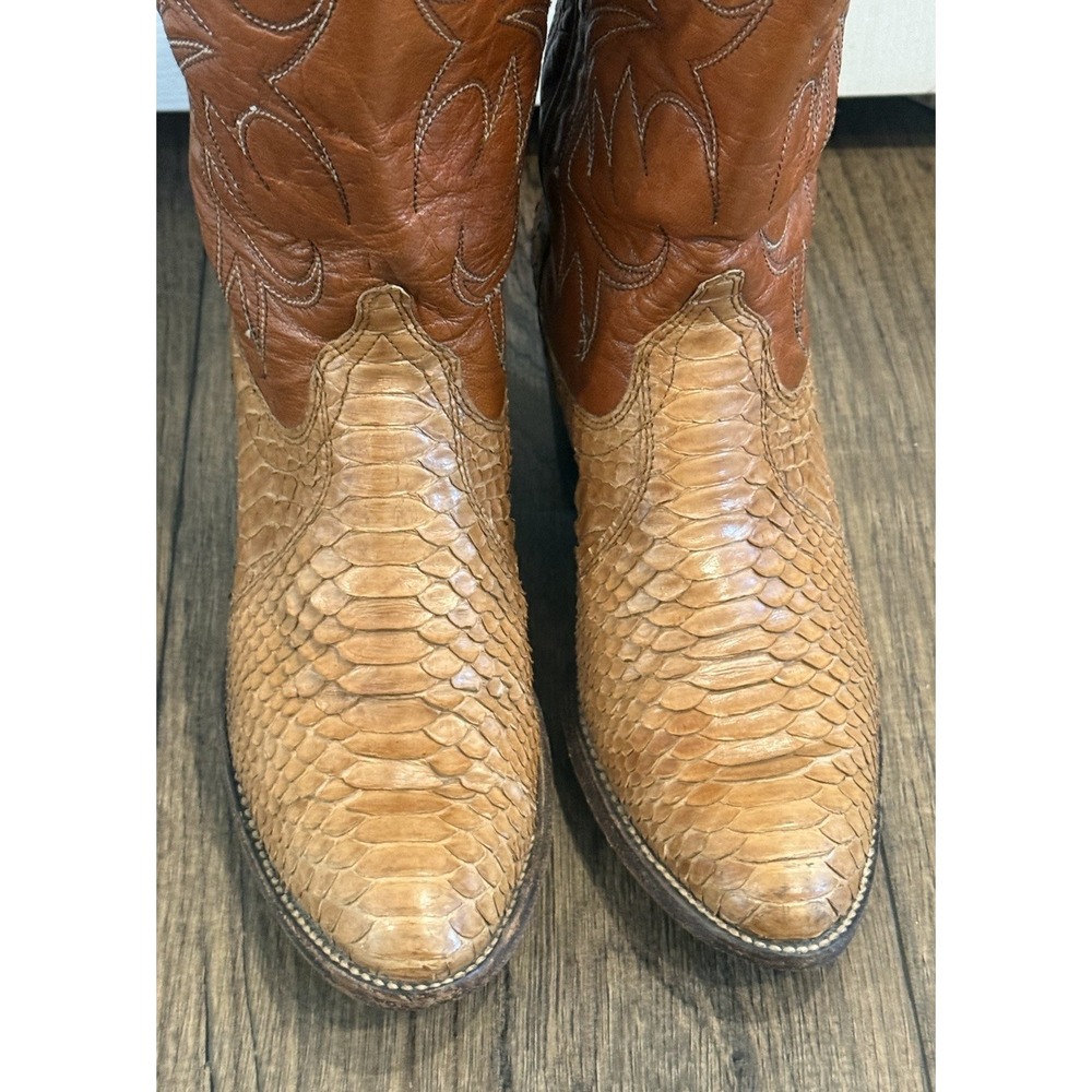 Dan Post Python Snakeskin Western Boots Womens 8 … - image 2